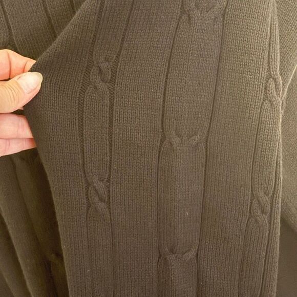 XXL Nautica Sweater Cable Knit Long Sleeve Navy Blue Pullover Crewneck #preppy E - Picture 5 of 7